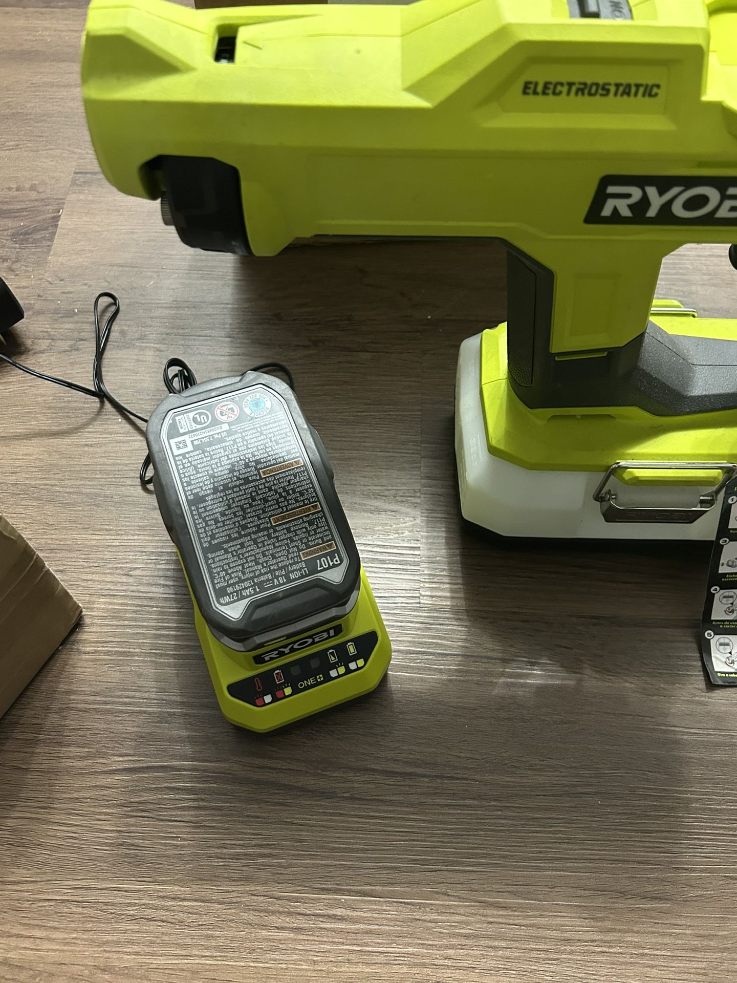 (2) Ryobi PSP02B ONE+ 18V Cordless Handheld Electrostatic Sprayer With battery