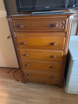 Real wood tall dresser