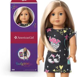 Truly Me™ 18-inch Doll #100 with layered straight blonde hair