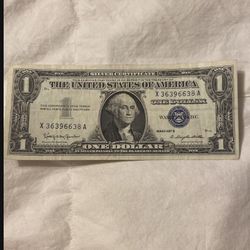 Series 1957 B $1 silver certificate
