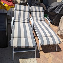 Two Pool Patio Lounge Chairs 
