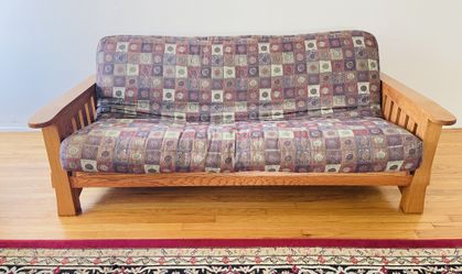 Solid Oak Futon - Great Condition