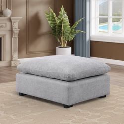 Natural / Light Camel Ottoman 
