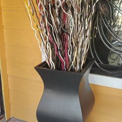 Florero Grande. Base De Madera