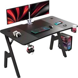 ❤️‍🔥 #c. HLDIRECT 47 Inch Gaming Desk with Cup Holder & Headphone Hook. $60