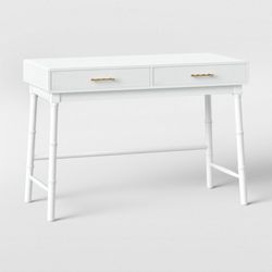 Threshold Oslari Wood Writing Desk with Drawers White 