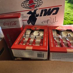 Coca Cola Silverware And Glasses