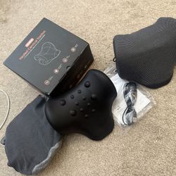 Heated Neck Stretcher for Pain Relief, Portable Cordless Neck Shoulder Cervical Traction Device with Graphene Heating Pad No Smell Magnetic Therapy Ca