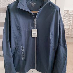 New Men Jacket Waymo Trimark jacket Size L Water Resistant Coat Top Hoodie Navy