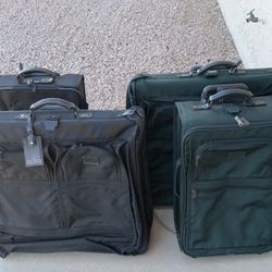Two Sets: TUMI Carry on 2-wheel Expandable Luggage and 2-wheel Large Garment Bag