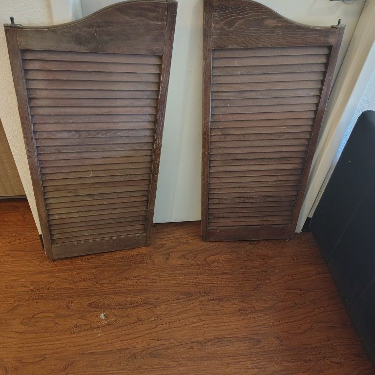 Western Doors Louvéred 🤠🐄Saloon Swing Door,Solid Wood Cowboy Door Partition Door 35"W X 41" L Up