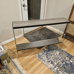 Gray And Glass Console Table