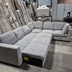 Thomasville caler Sleeper sectional with storage Gray fabric costco sells for $1899 + tax