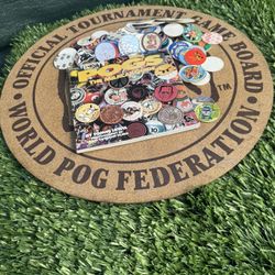 Vintage Official POGS Game Board With Additional Pogs Available)