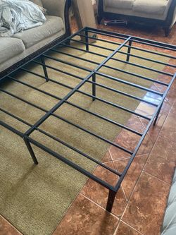 Metal bed frame queen
