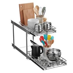 2-Tier Pull Out Steel Cabinet Organizer - Brand New (In Box)