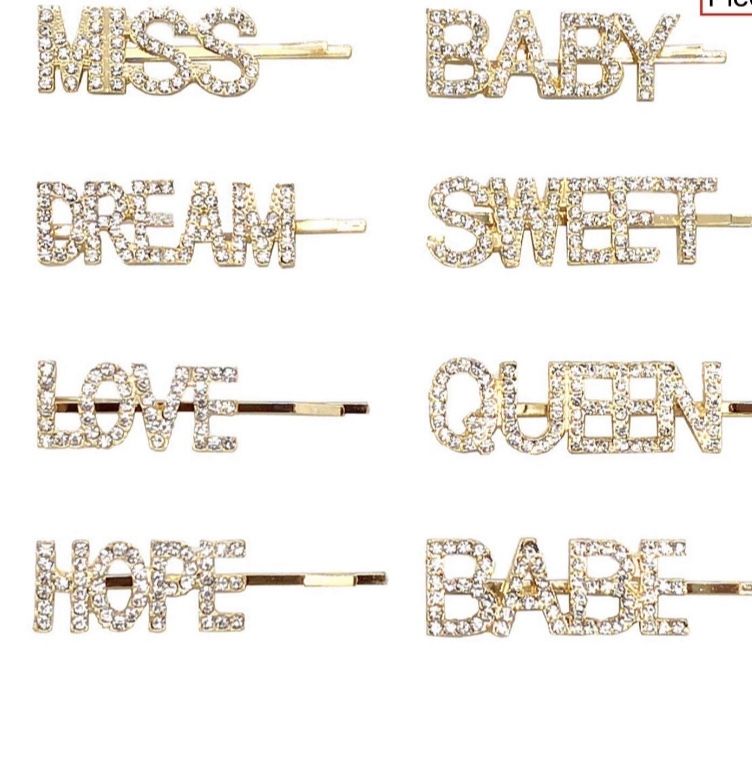 word hair pins