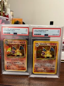 PSA 1 Set Pokemon Base Set Charizard Japanese & English