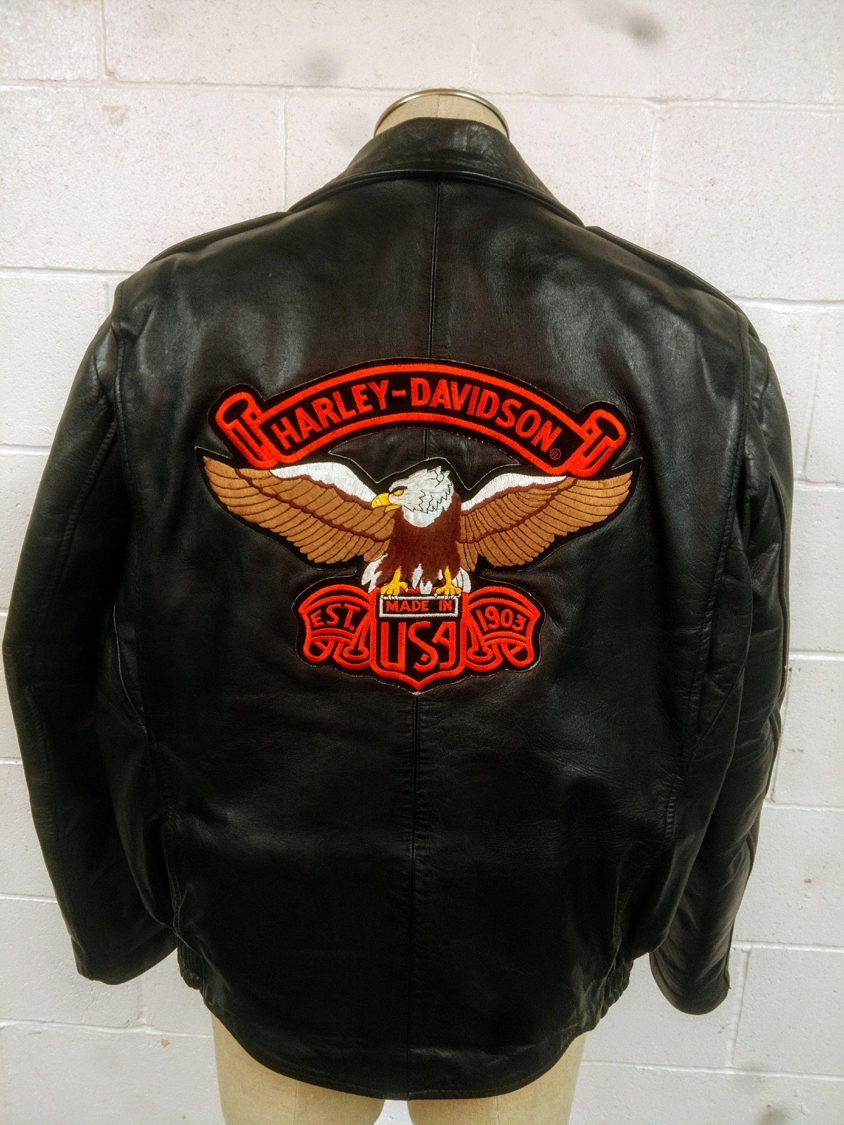 Vintage Genuine Leather Bomber Jacket