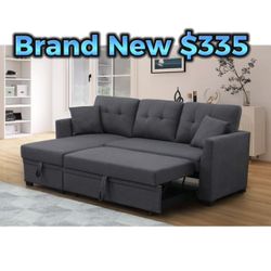 Dark Gray Sofa Bed Sectional L Shape Couch 🛋️ New In Box 📦 
