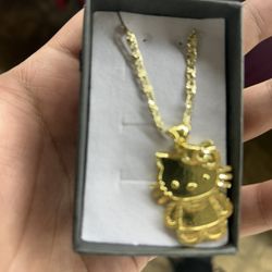 Hello Kitty Gold Plated Necklace 