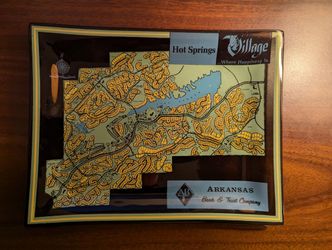 VINTAGE Glass Hot Springs Arkansas Ashtray