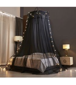 Black bed canopy