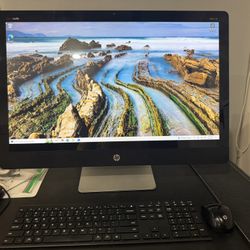 HP 27" Touchscreen All-in-One PC & Brother Laser Printer Bundle - Great for Home Office!