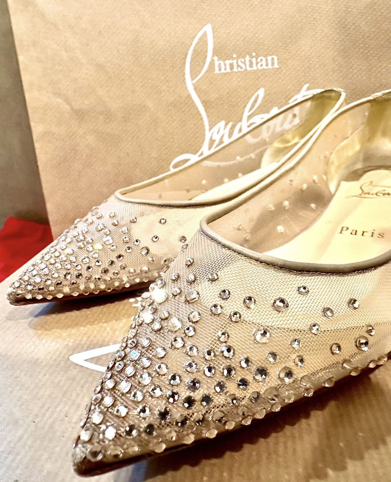 Christian Louboutin Swarovski Crystal Flats