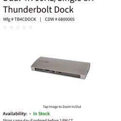 Startech USB-C Docking Station for MacBook Pro / Air M1 M2 M3 M4 & Windows, Dual 4K 60Hz/Single 8K Thunderbolt