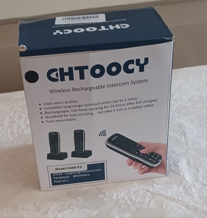 Chtoocy Wireless Intercom System CH-668 Rechargeable 1 Mile Range