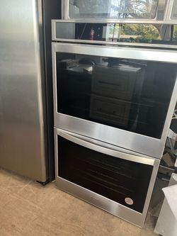 Double wall oven stainless steel