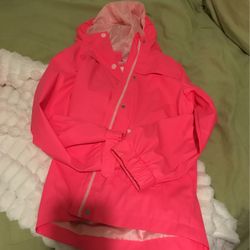 Pink rain jacket for girls