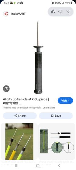 Agility Spike Poles  Color: Black, Quantity: 4