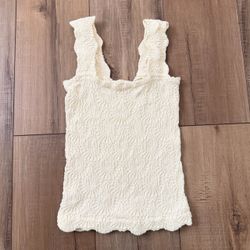 Free people ivory Love Letter Cami top