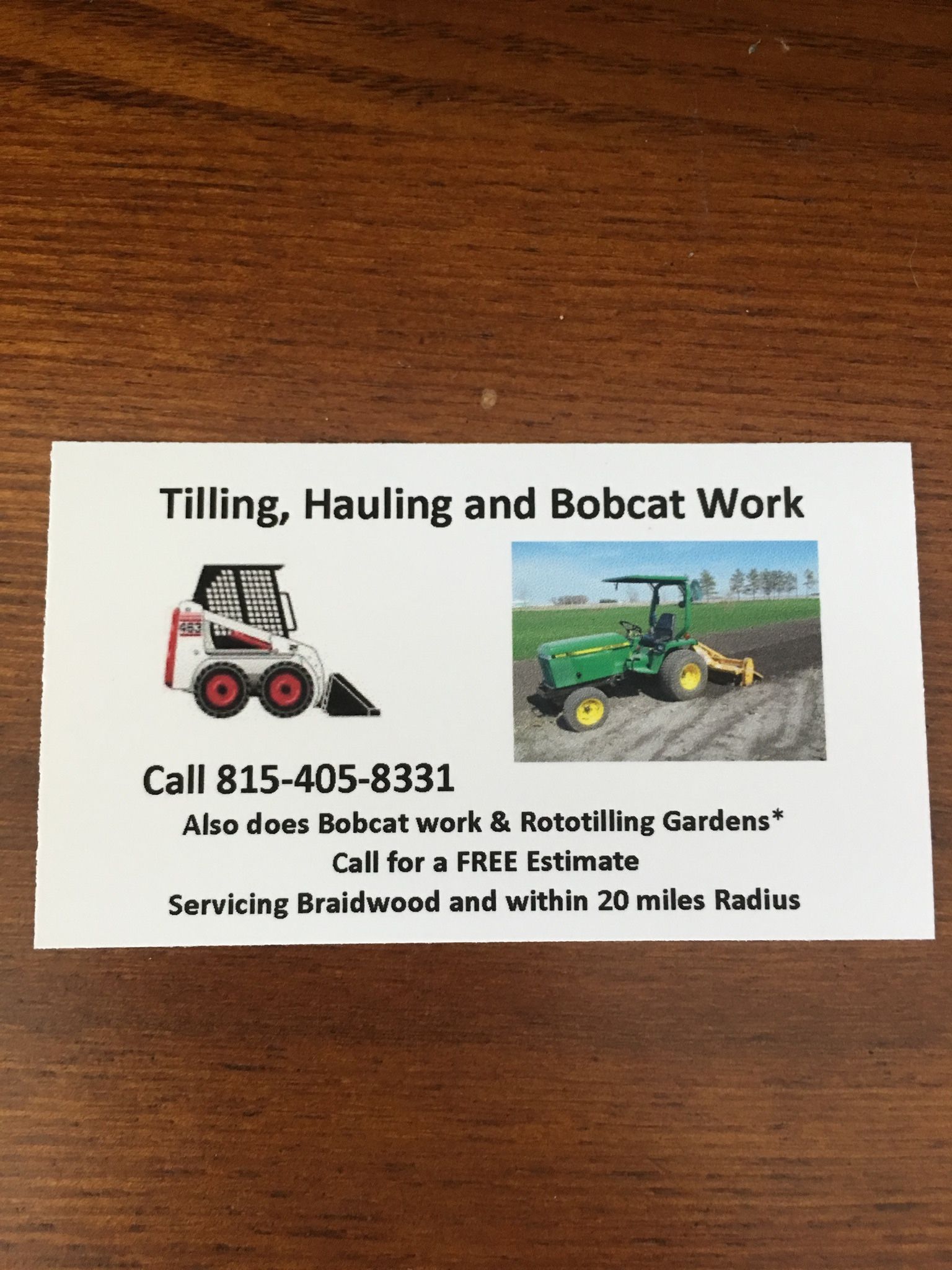 Hauling Landscape Items, Stone, Rock, Sand, Etc. Rototilling And Bobcat Work.