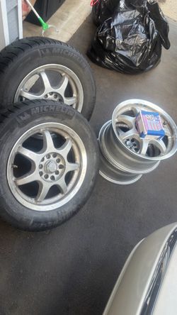 4 universal rims and tires