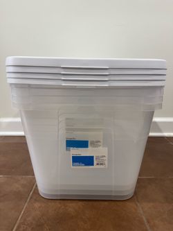 clear storage box containers 56qt capacity