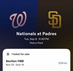 Padres vs. Nationals 9/8/26