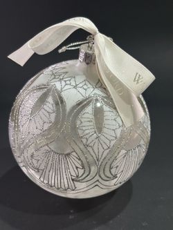 Waterford Holiday Heirlooms Peacock Ice Ball Glass Christmas Ornament Czech