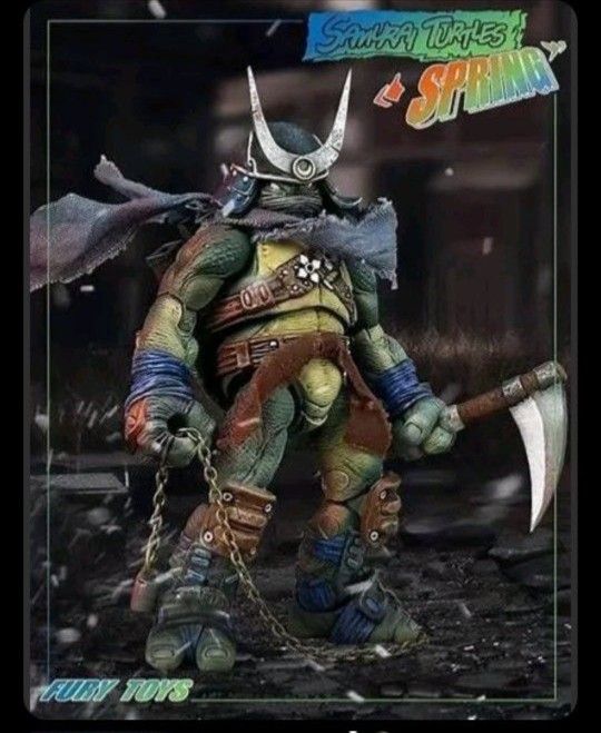 5K Fury Toys TMNT Samurai Animals Spring Leonardo Leo 1/12 scale Sealed