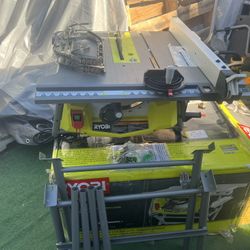 RYOBI 15 Amp 10 in. Compact Portable Jobsite Table Saw with Folding Stand