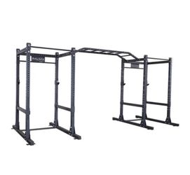 Commercial Double Power Rack Setup w/ Monkey Bars - Body-Solid SPR1000DB (Gym Quality)