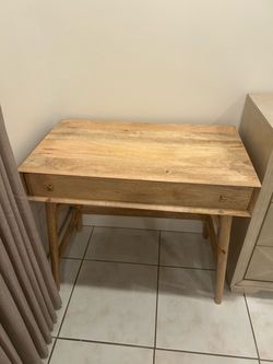 Wood Desk with Drawer
