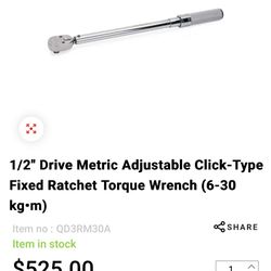 Snap On 1/2 Torque wrench