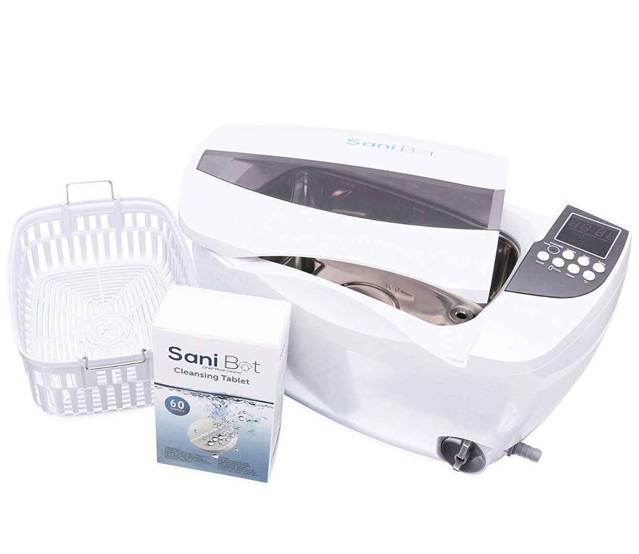 Sani Bot D3 CPAP - Disinfectant mask cleaning machine, sleep apnea disinfection device, uses water and powerful cleaning tablets, simple, nasal mask