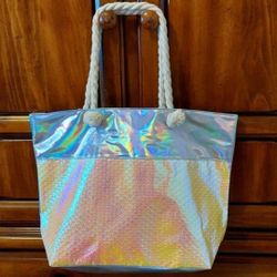 Iridescent Mermaid Scales Pattern Beach/Tote Bag (NWOT)