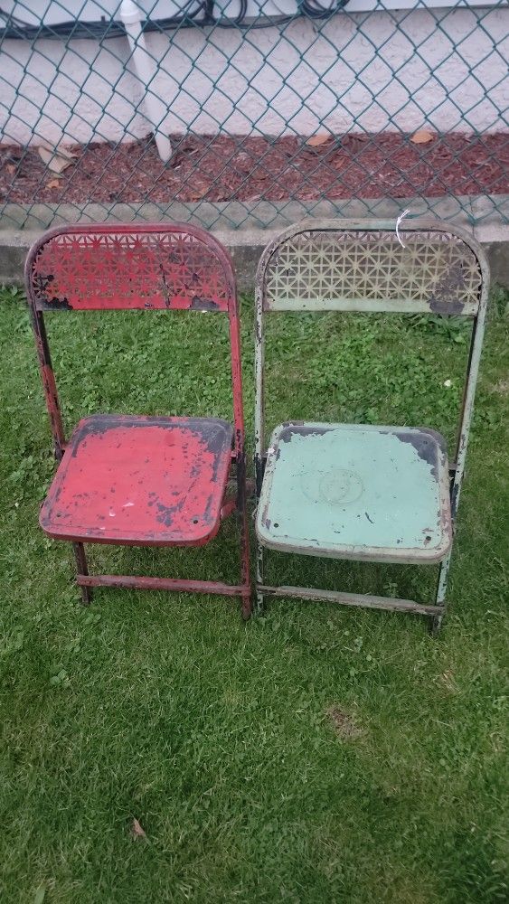 1950s Kids Folding Chairs