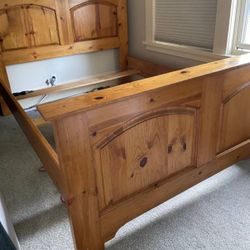 Queen Size Bed Frame- Solid Wood Very Sturdy Bed Frame 