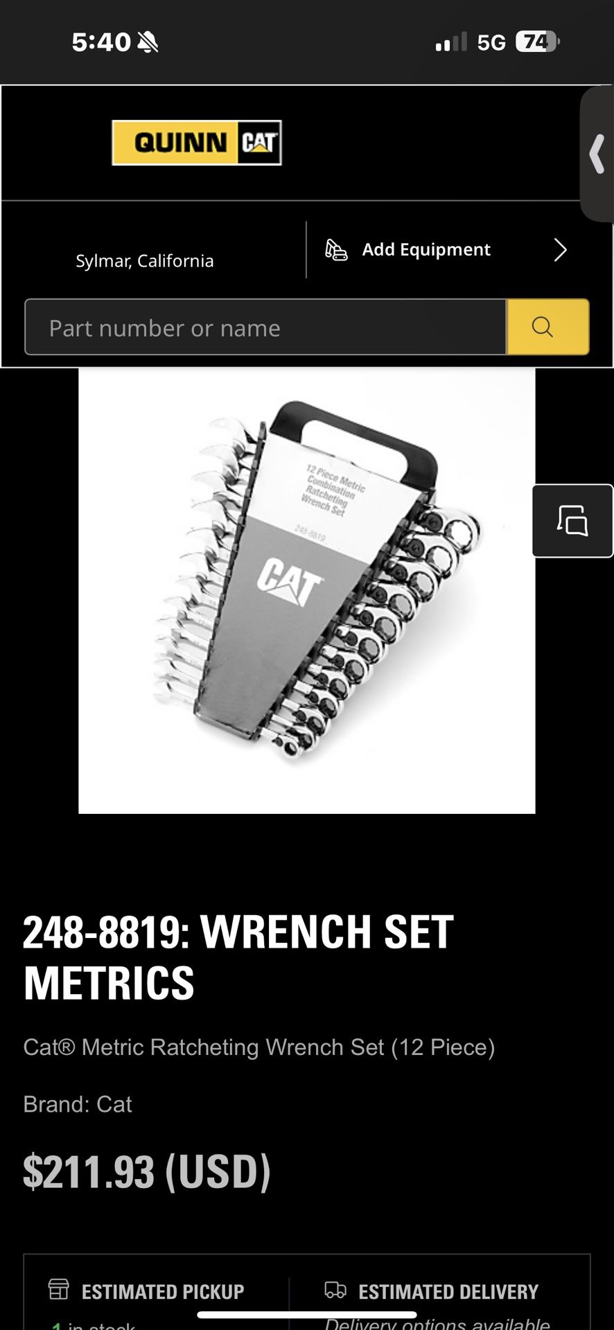 Ratcheting Wrench Set